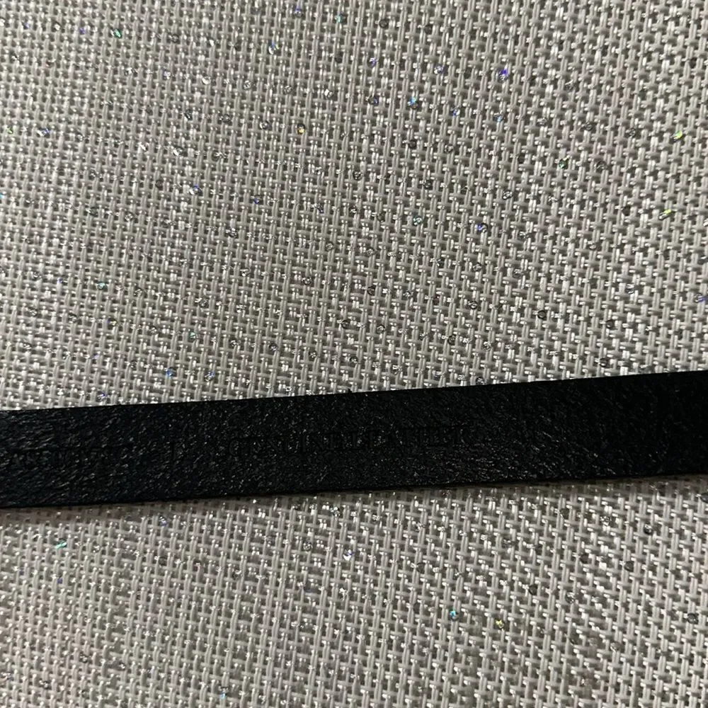 All Saints L Black Genuine Leather Gold Tone Belt